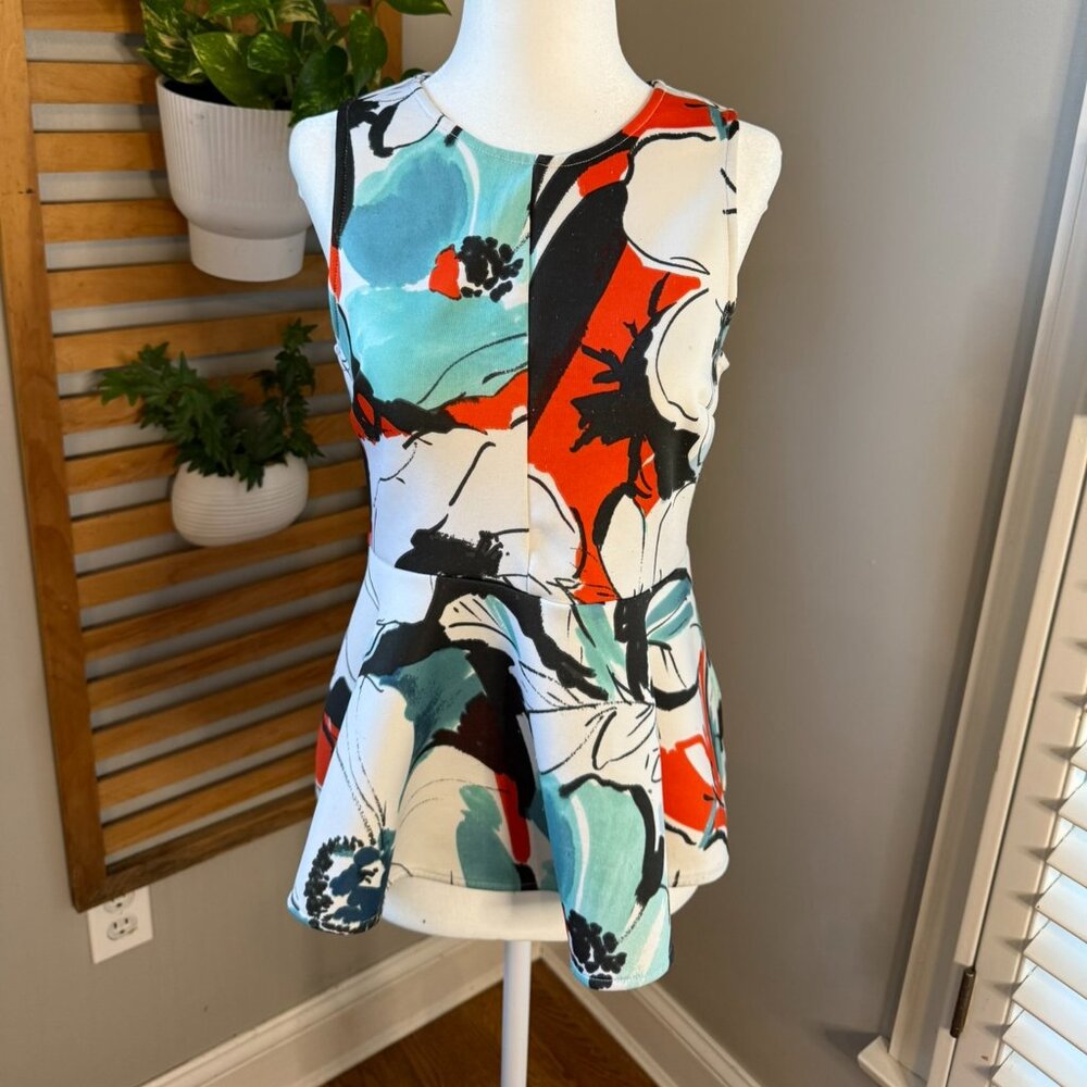 Anthropologie Akemi + Kim Pani Peplum Top Floral Blouse XS